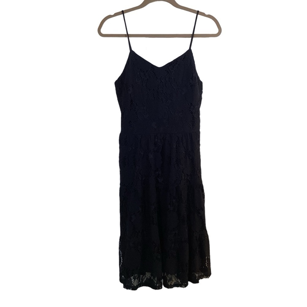 Monteau Los Angeles Women’s Black Lace Dress With Spaghetti Straps.  Size M